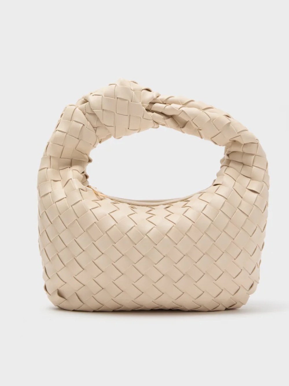 NWT Urban Expressions "Tracy" Cream Woven Faux Leather Bag - Picture 3 of 8